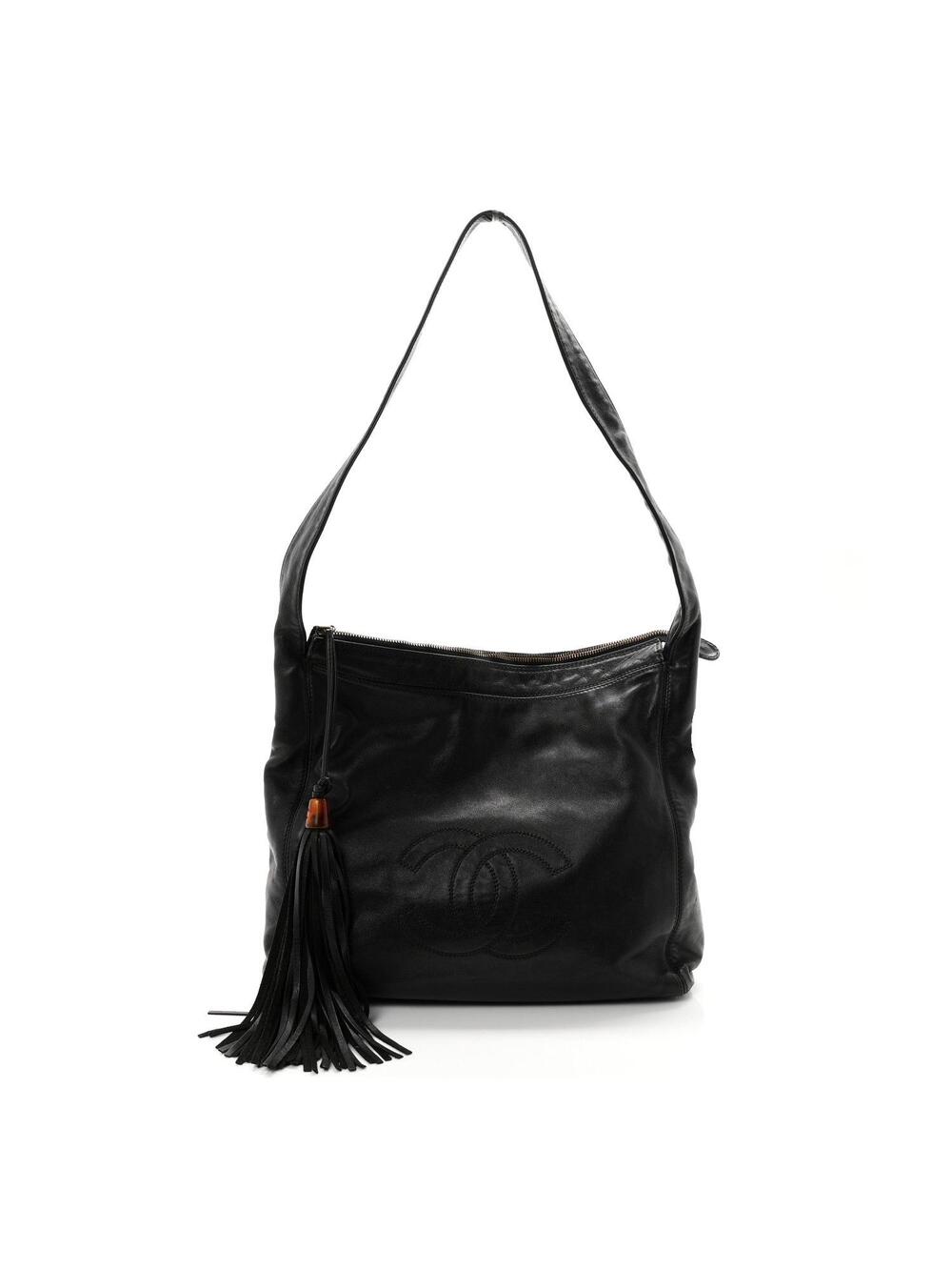 Chanel Lambskin Cc Tassel Shoulder Bag #324898C15B